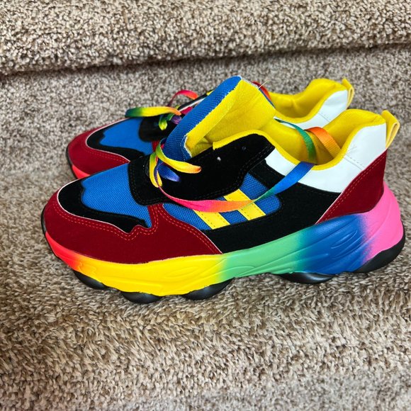 Kosseco Women's Lace Up Orthopedic Arch Wide Colorful Fashion Sneakers - Picture 7 of 14